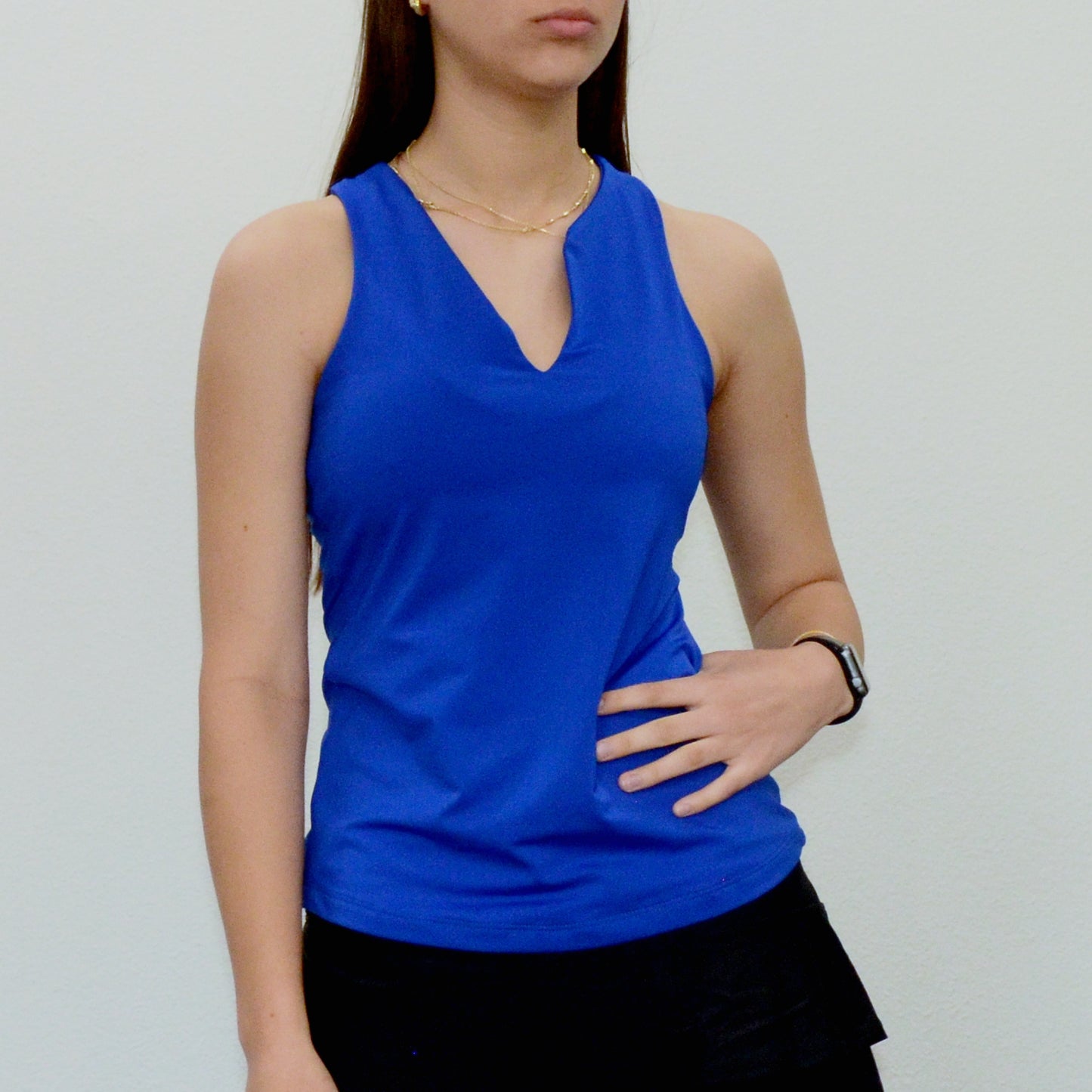 Sleeveless Lycra Love Top in Blue