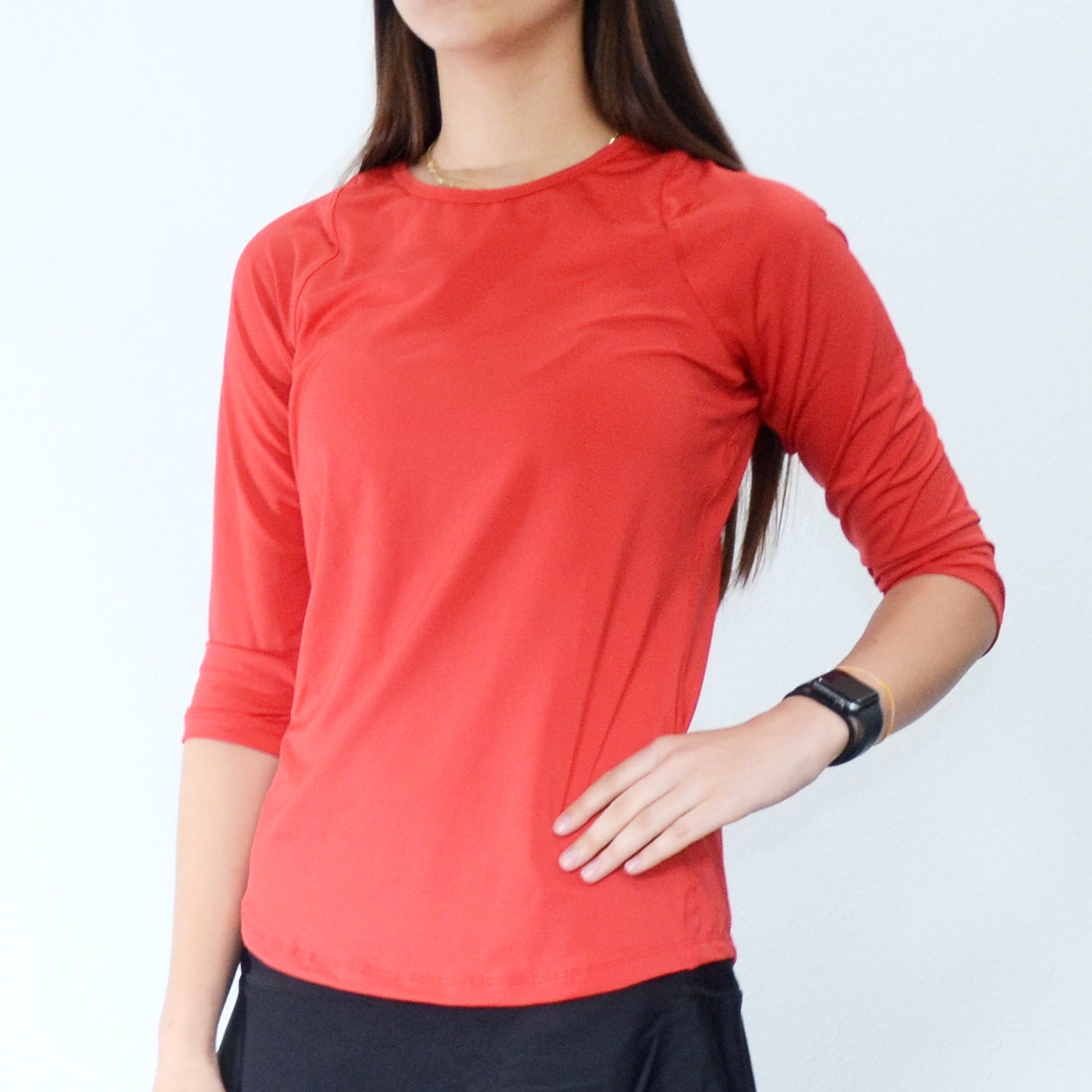 Garnet 3/4 Sleeve in Red