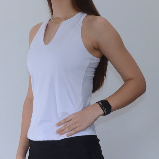 Blusa sin mangas Lycra Love blanca